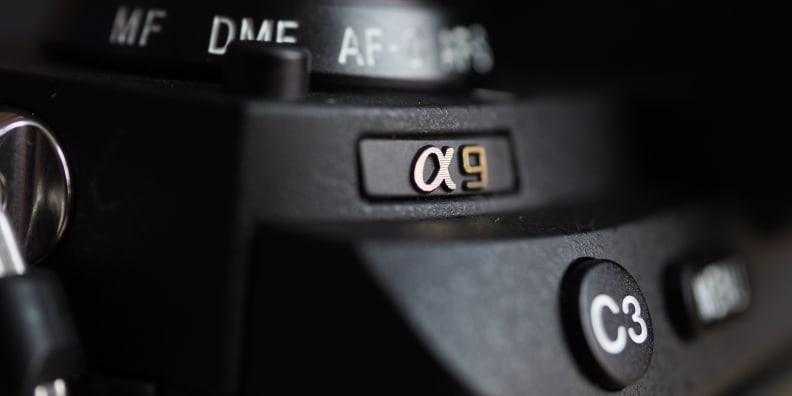 The Sony Alpha A9's logo befits a premium camera.