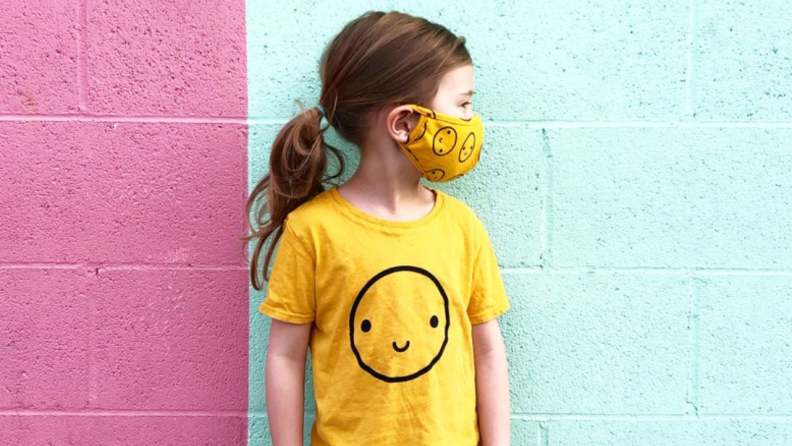 These happy face masks are sure to bring a smile to everyone your child sees.