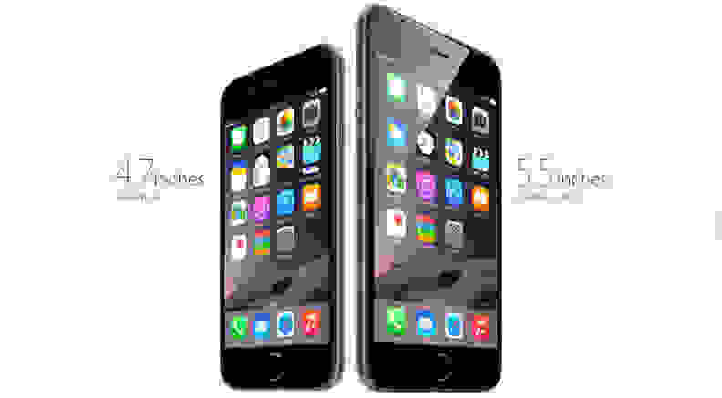 Manufacturer renders of the Apple iPhone 6 and Apple iPhone 6 Plus.