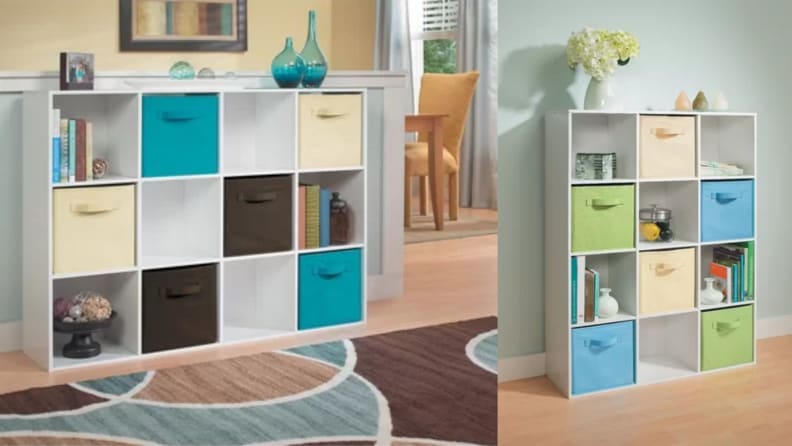 Side-by-side images of cubeicals in two different rooms