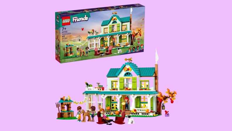 The Inclusive Lego Friends sets on a purple background.