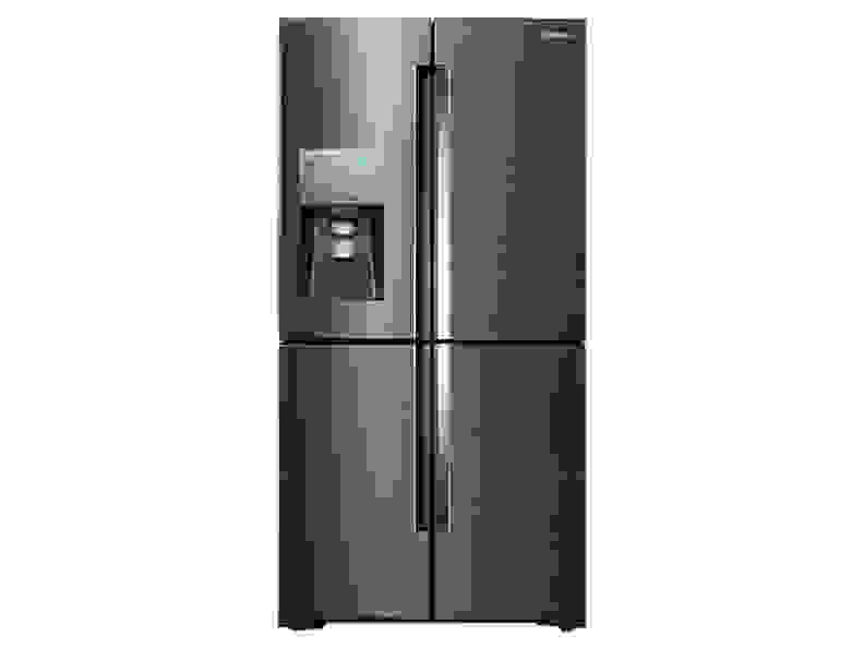 Samsung's four-door fridge in black stainless
