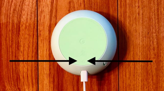 google home mini reset button