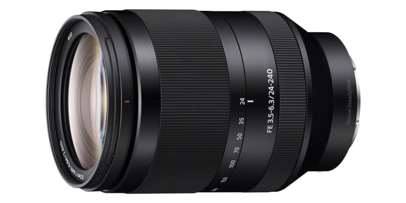 A manufacturer render of the Sony FE 24-240mm F3.5-6.3 OSS.
