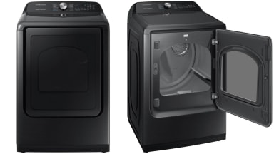 The Samsung DVE50R5400V dryer.