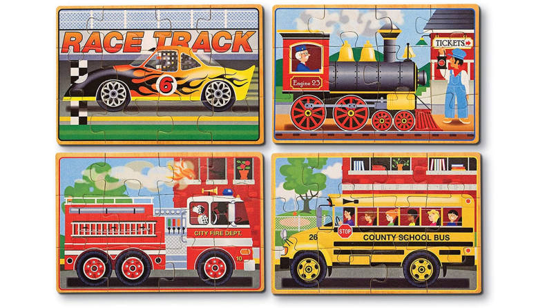 A multipack kit of puzzles for preschoolers.