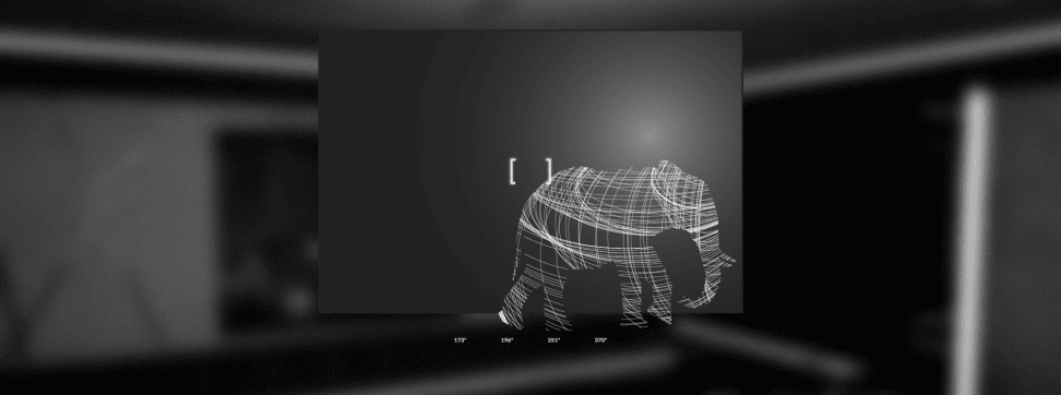 An illustration of the Titan Zeus TV compared to an elephant.