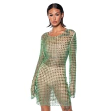 Product image of Akira Emerald City Embellished Mini Dress
