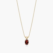 Product image of 14K Yellow Gold Garnet Birthstone Necklace