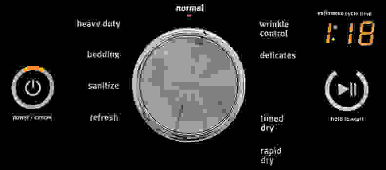 While it may not boast the most expansive list, the inclusion of cycles like Sanitize make the Maytag Maxima MED8100DC more versatile than average.