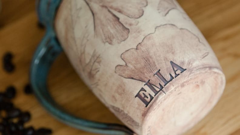 Best Etsy Gifts: Personalized handmade pottery coffee mug