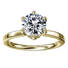 Product image of Six-Prong Solitaire Plus Hidden Halo Diamond Engagement Ring