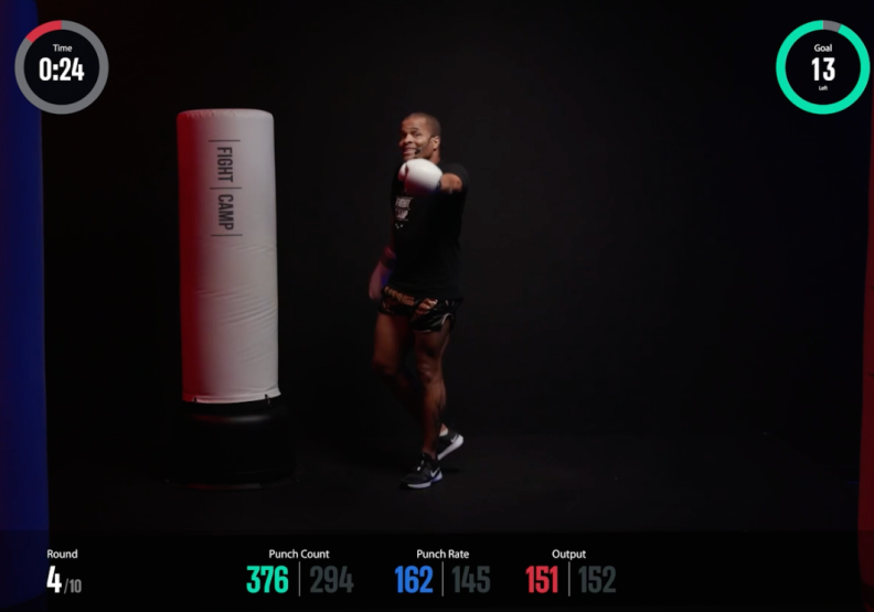 fight camp workout from app.