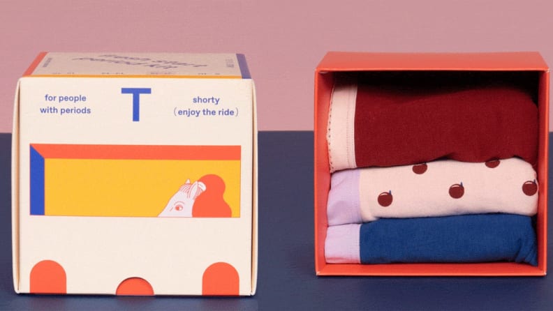 A box of Thinx period kit with underwear.