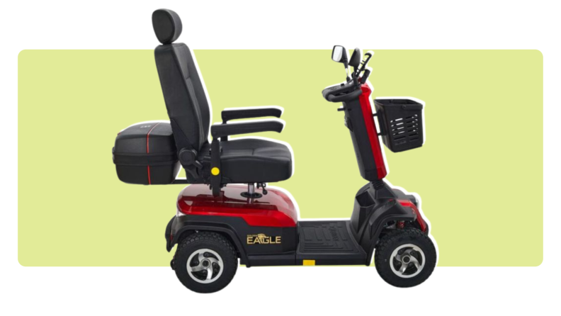 The Golden Eagle HD mobility scooter on a green and white background