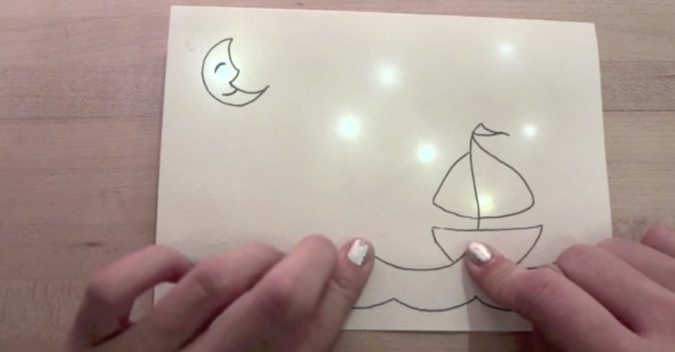 Thanks to this conductive pen, you can bring a child's drawing to life.