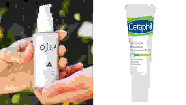The Osea Atmosphere Protection Cream and the Cetaphil Daily Facial Moisturizer.