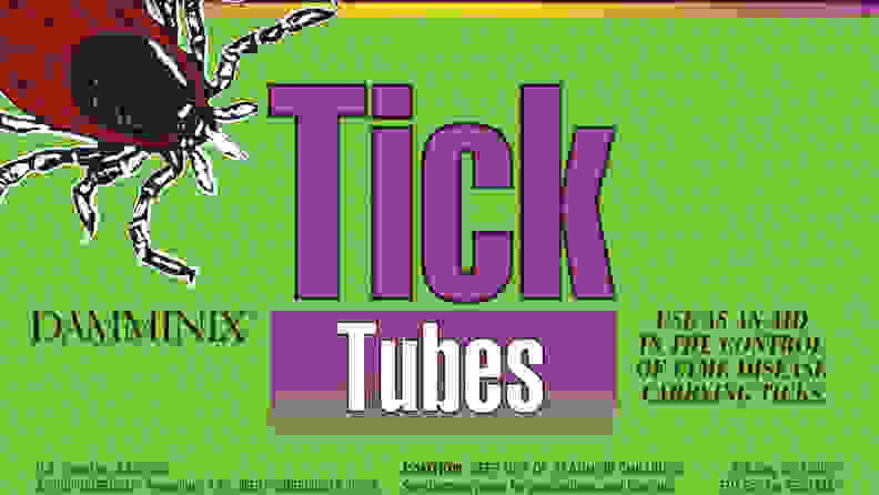 Tick tubes clean mice and other rodents of ticks.