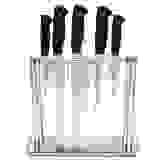 Product image of Mercer Culinary Genesis 6-Piece Forged Knife Block Set, Tempered Glass Block