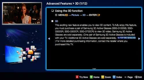 Samsung Pn51d550c1f 3d Plasma Hdtv Review Reviewed Televisions