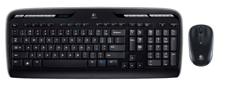 Logitech Comfort Wireless Keyboard and Mouse Combo, Full-Size, Ergonomic  Design, Black 