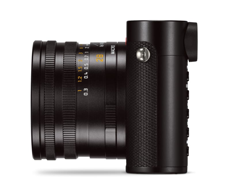 On the left side you can see the Leica Q's general lack of ornamentation.