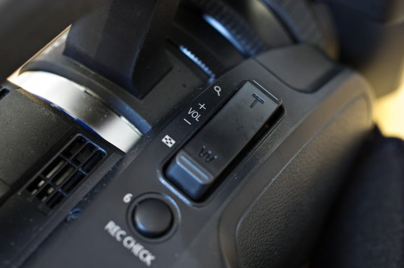 One of the main benefits of a fixed cinema lens is ultra-smooth zoom control thanks to this rocker switch.