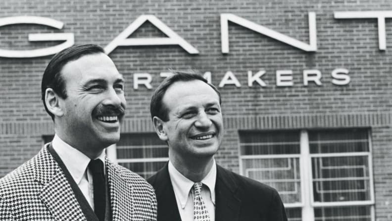 Black and white image of Martin Gantmacher and Elliot Gantmacher, brothers and creators of clothing company Gant.