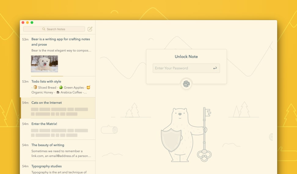 Bear note-taking app