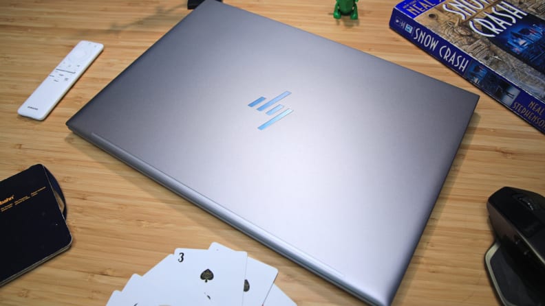 The HP ZBook Firefly G10 closed with the HP logo on the top.