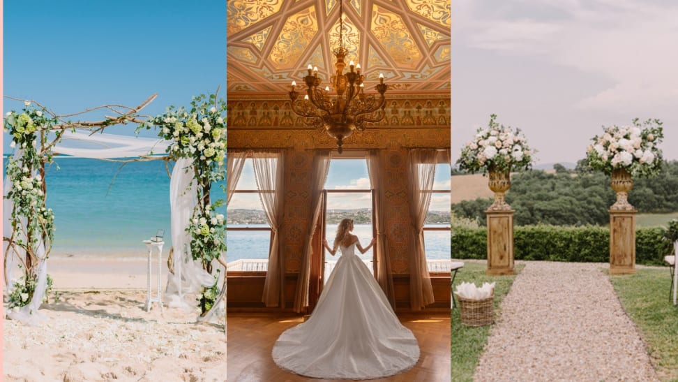 View of a beach wedding, Castle wedding, and Garden wedding