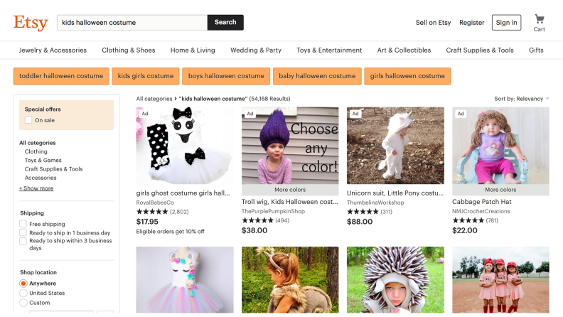 Etsy Halloween Shop