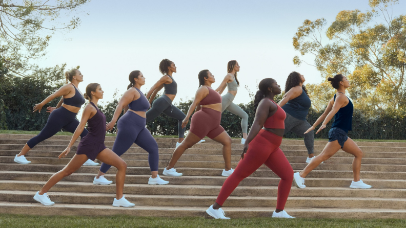 Women in workout clothing.