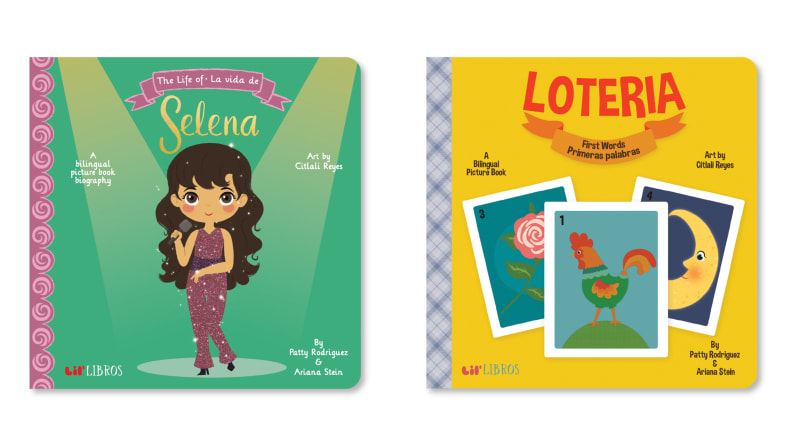 Two childrens books next to each other