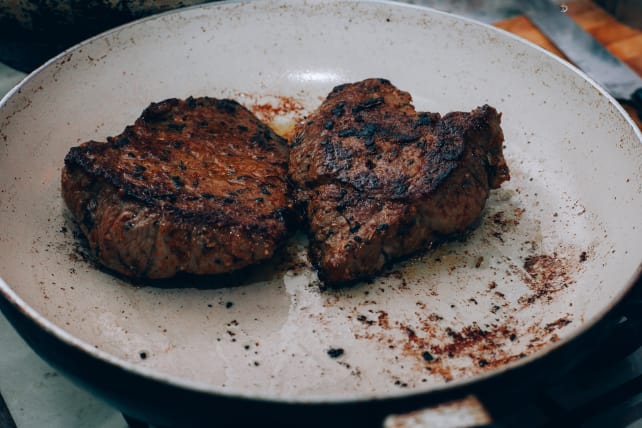 Overcooked steak