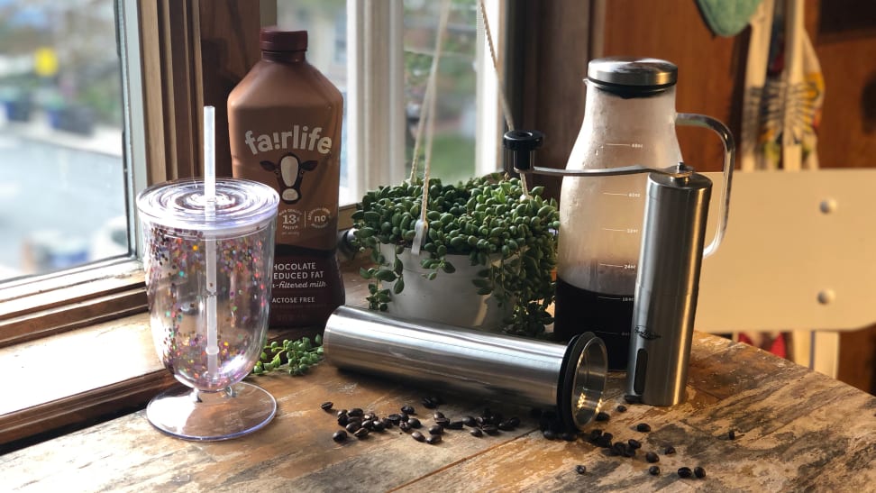 Homemade cold brew coffee supplies