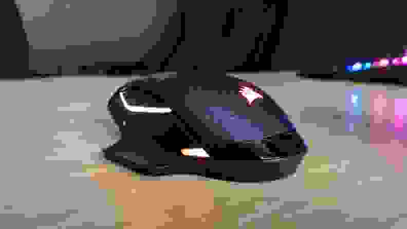 An image of the Corsair gaming mouse.