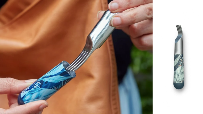 Silvr is a stylish, zero-waste travel fork that folds up to the size of a lipstick.