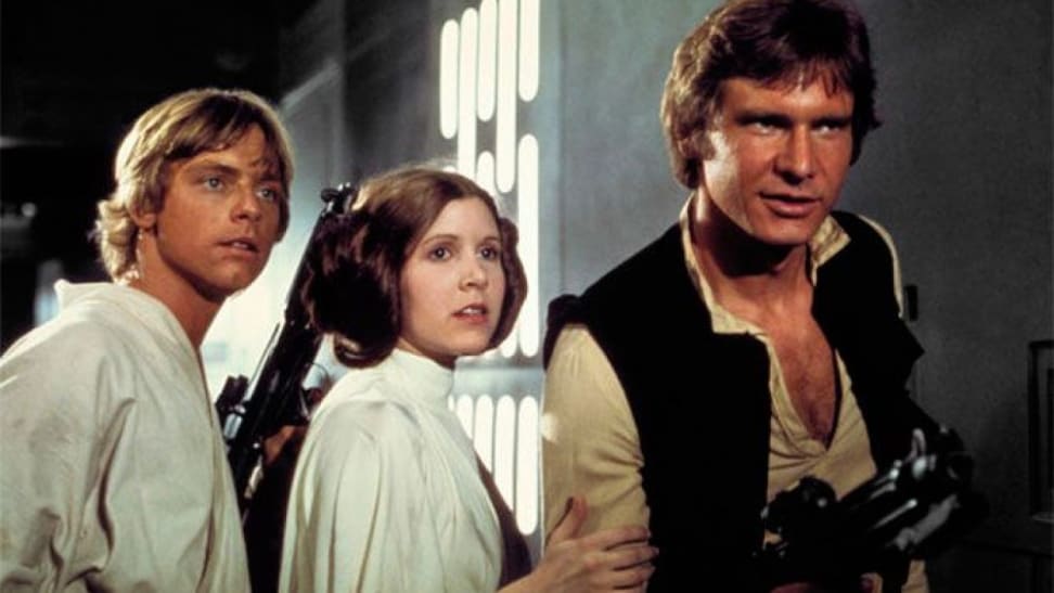 Luke, Leia, and Han in the original Star Wars