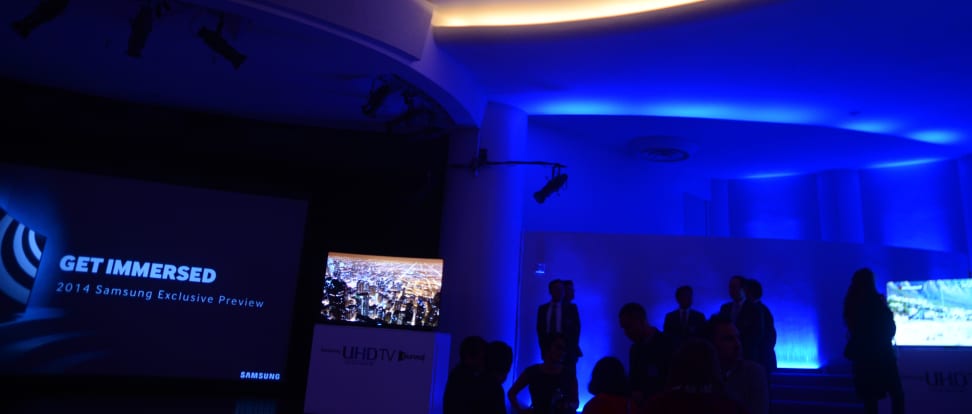 Samsung showcases 2014 TV lineup at NYC's Guggenheim museum.