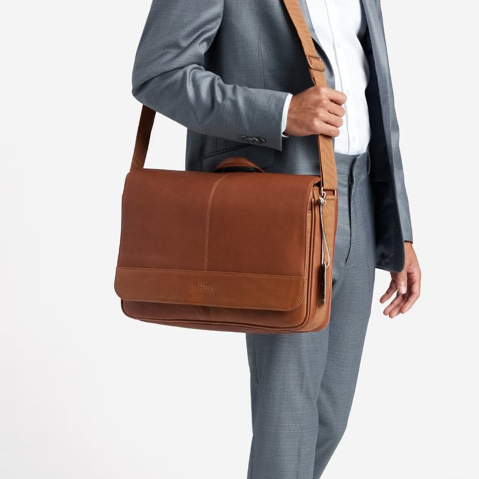 Men's Business Leather Handbag Briefcase Shoulder Messenger Laptop Satchel Bag 