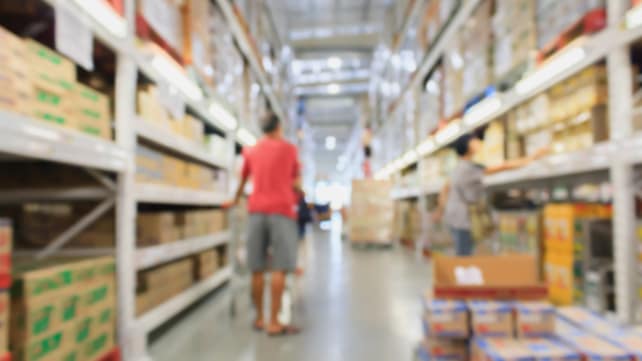 Person shopping at a bulk store