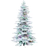 Product image of Fraser Hill Farm Flocked Mountain Pine Dual Multi-Color & Warm White LED, 7.5'
