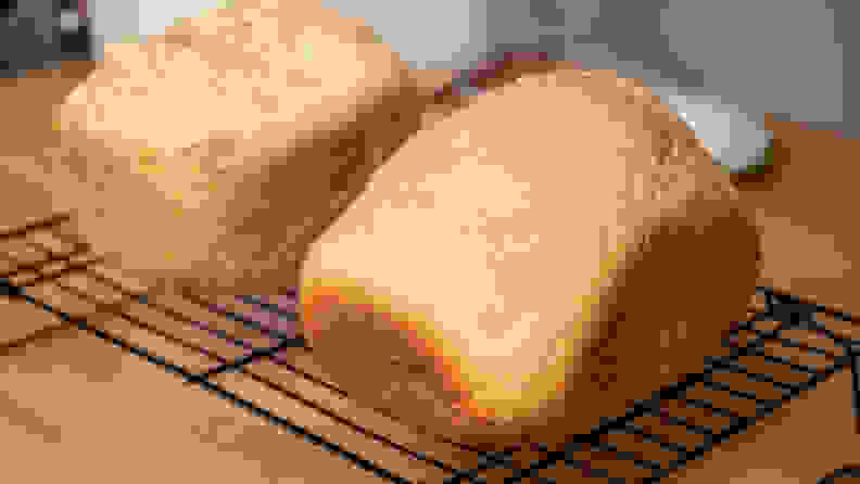 Loaves of freshly baked bread