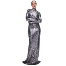 Product image of Good American Sequin Funnel Neck Maxi Dress