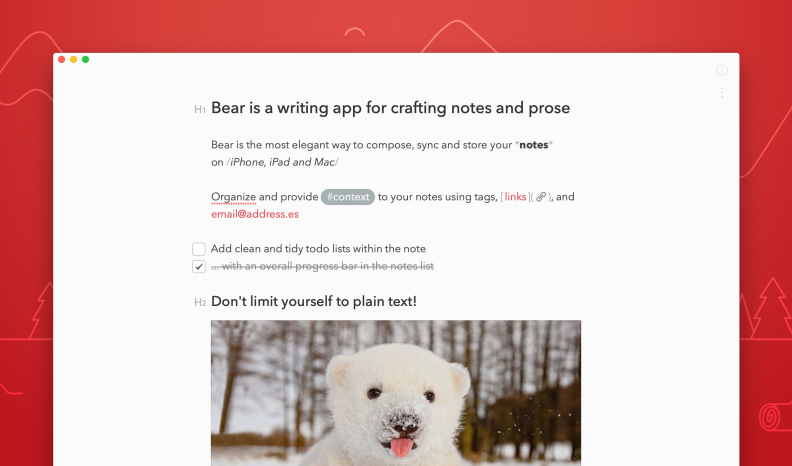 A screenshot of a note in the app Bear.