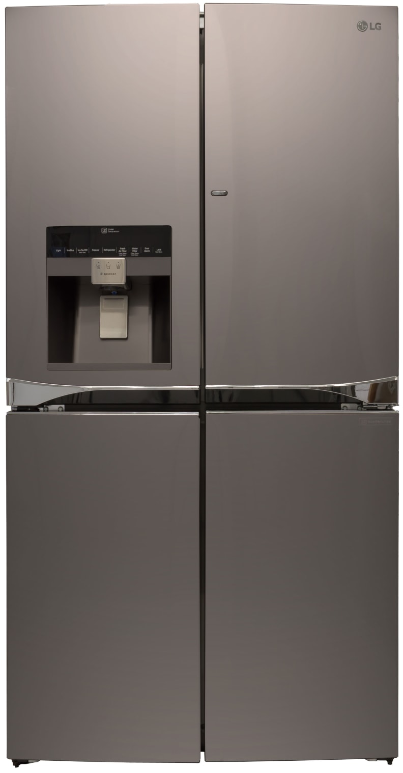 It's stainless, but not quite... the LPXS30866D four-door fridge is part of LG's new Diamond Collection.