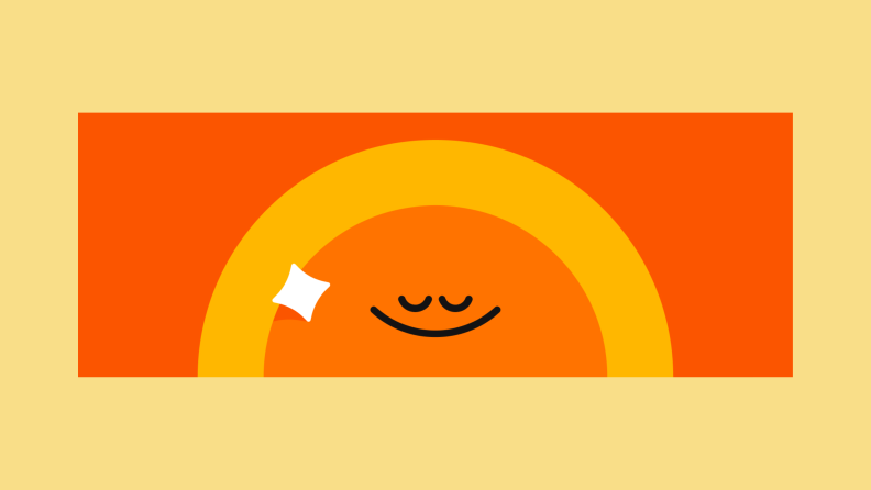 A orange and yellow Headspace graphic.