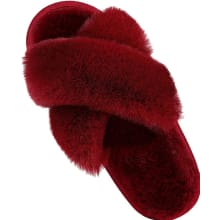 Product image of Comwarm Women's Cross Band Fuzzy Slippers