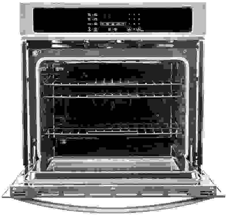 The oven features a variable self-clean cycle that can be set to two or four hours.